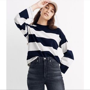 Madewell Easy Crop Long Sleeve Tee (Rugby)